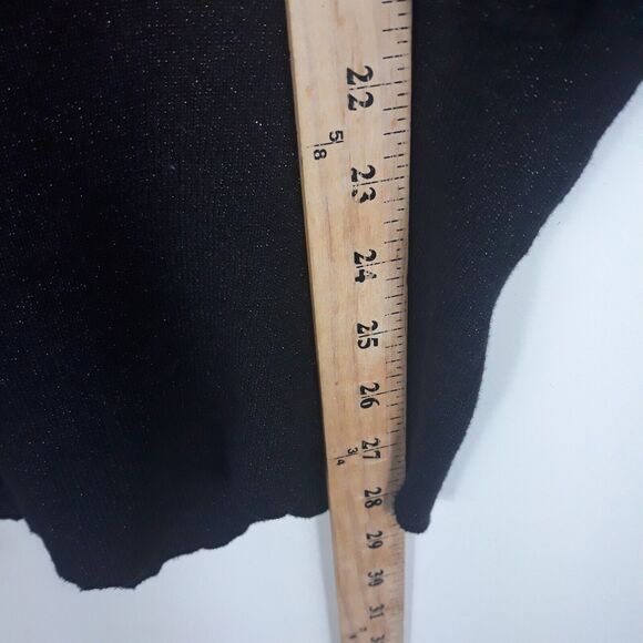 STYLE & CO. Cowl Neck Sweater Top Womens XL Red Black Shimmer Festive Dolman - Picture 9 of 12